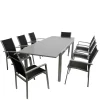 8 Personen Tischgruppe für Garten - Gestina (neunteilig)