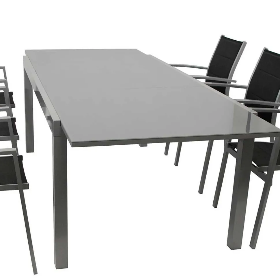 8 Personen Tischgruppe für Garten - Gestina (neunteilig)