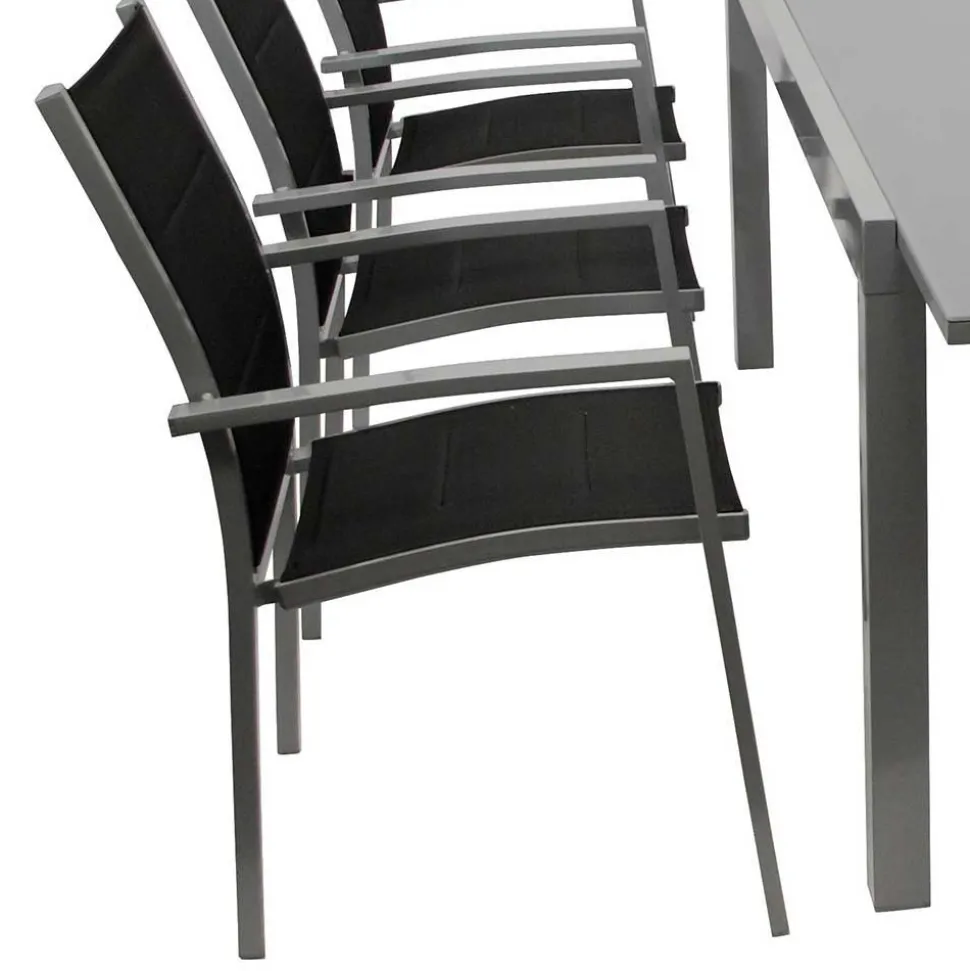 8 Personen Tischgruppe für Garten - Gestina (neunteilig)