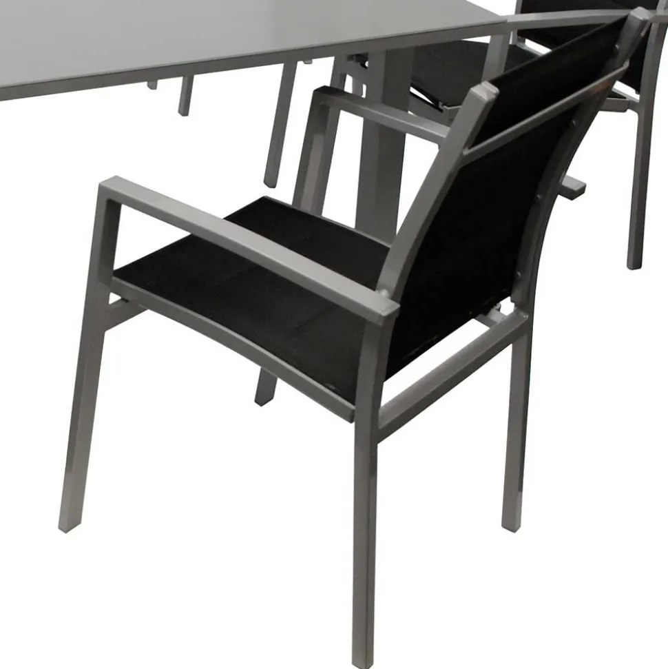 8 Personen Tischgruppe für Garten - Gestina (neunteilig)