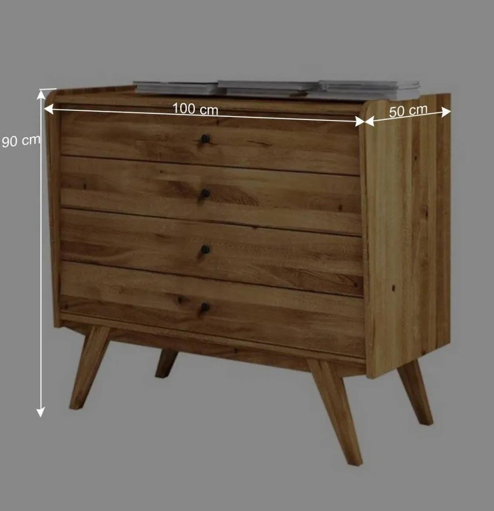 4 Schubladen Kommode im Midcentury Design - Hardus