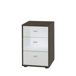 3 Schubladen Kommode Murizia in Grau Braun