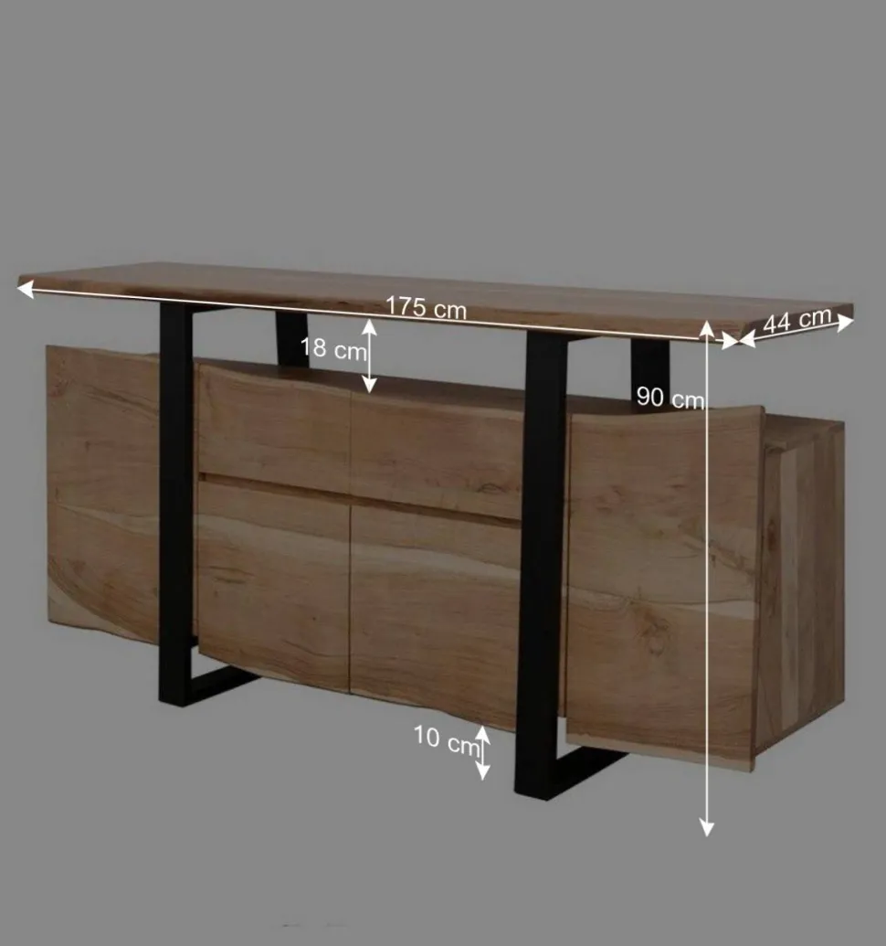 Abgefahrenes Design Sideboard aus Akazie - Lussina