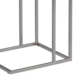 Ablagetisch mit geöltem Wildeichenholz Rood & Metall Edelstahloptik