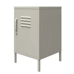 Abschließbare Türen-Kommode im Spind Look - Melanje