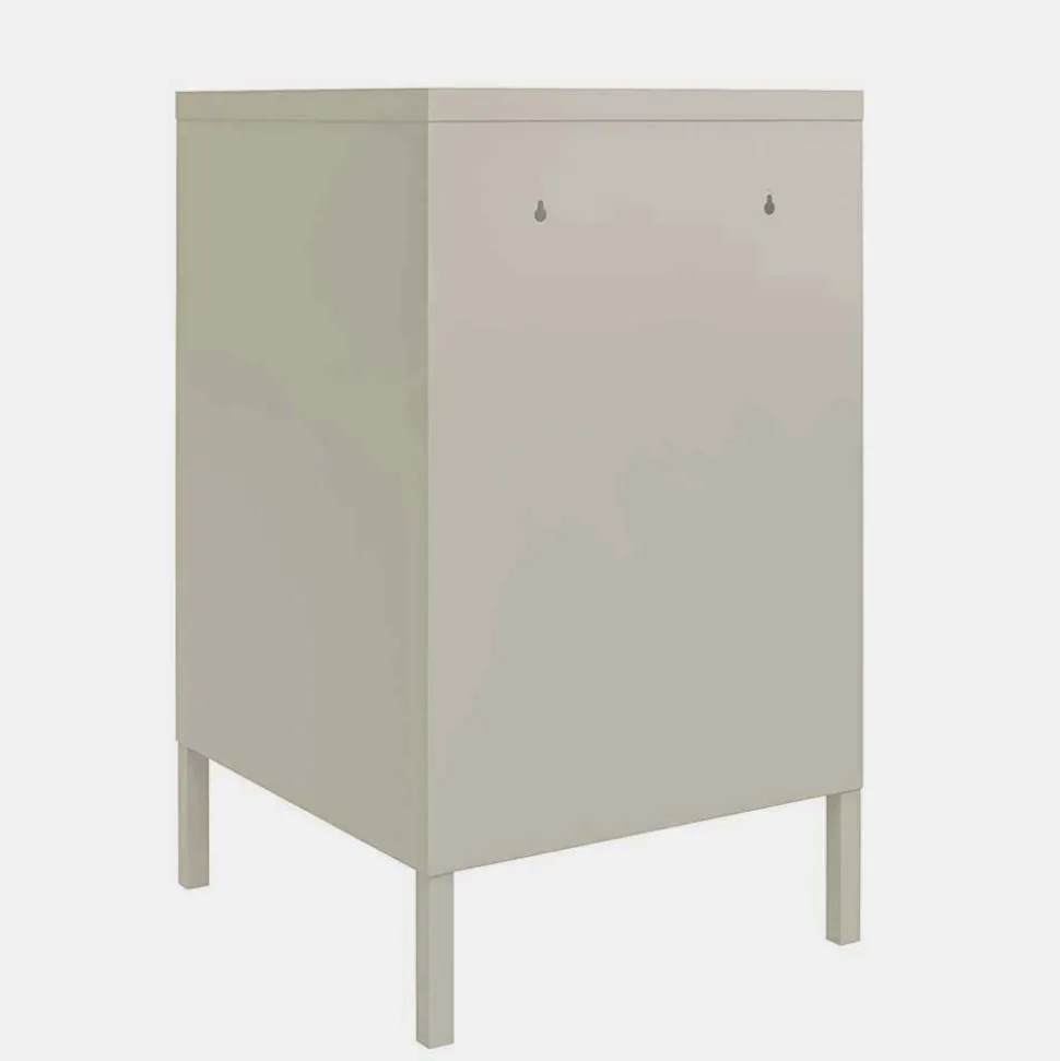 Abschließbare Türen-Kommode im Spind Look - Melanje