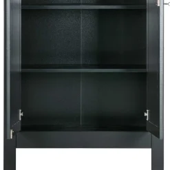 Abschließbare Vertiko Kommode in Schwarz - Wins