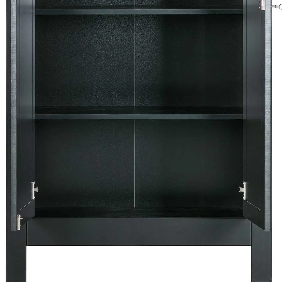 Abschließbare Vertiko Kommode in Schwarz - Wins