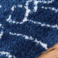 Abstrakt gemusterter Läufer Teppich in Blau - Gunnar