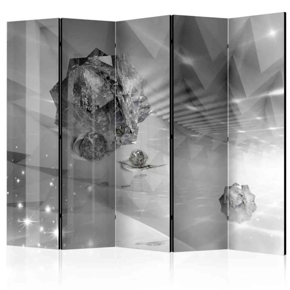 Abstrakter Motiv Paravent in Grau - Formosa