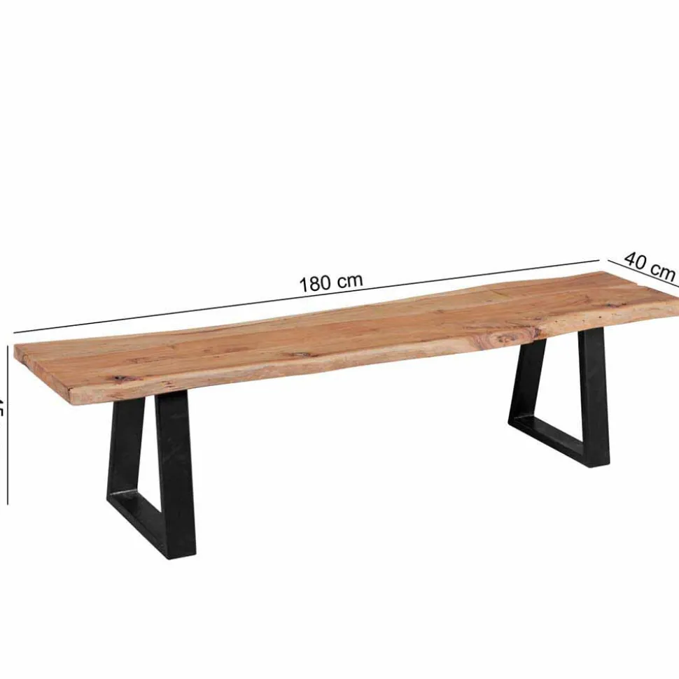 Akazie Holzbank Lussina mit Baumkante