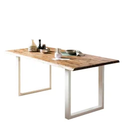 Akazie Küchentisch mit natürlicher Baumkante - Lisbon