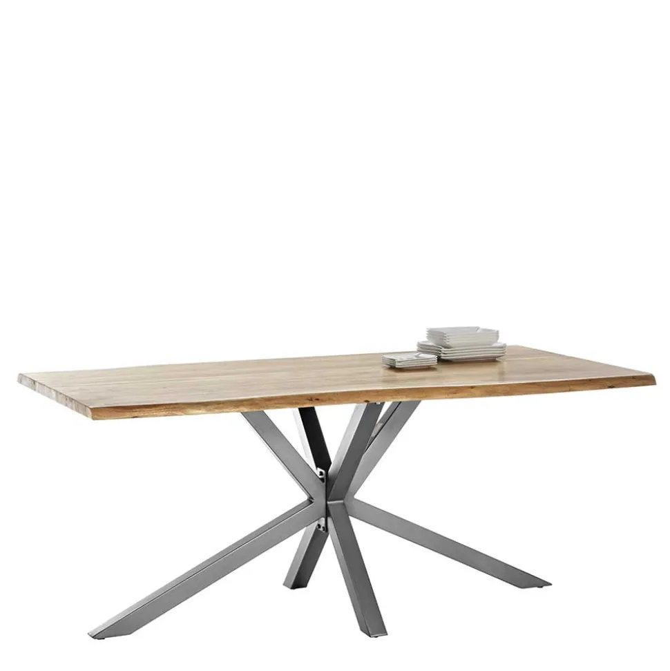 Akazie Tisch fürs Esszimmer mit Baumkante - Symonya