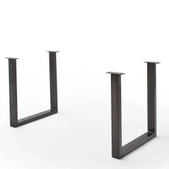 Akazienholz Küchentisch mit Naturkante in Grau - Mevrinus