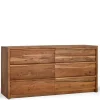 Akazienholz Sideboard mit sechs Schubladen - Vomano