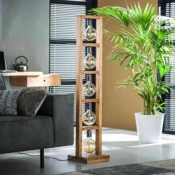 Akazienholz Stehlampe für fünf Leuchtmittel - Veral