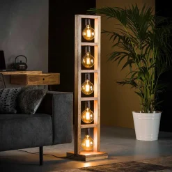 Akazienholz Stehlampe für fünf Leuchtmittel - Veral