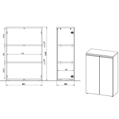 Aktenordner Büroschrank 120 cm hoch - Great