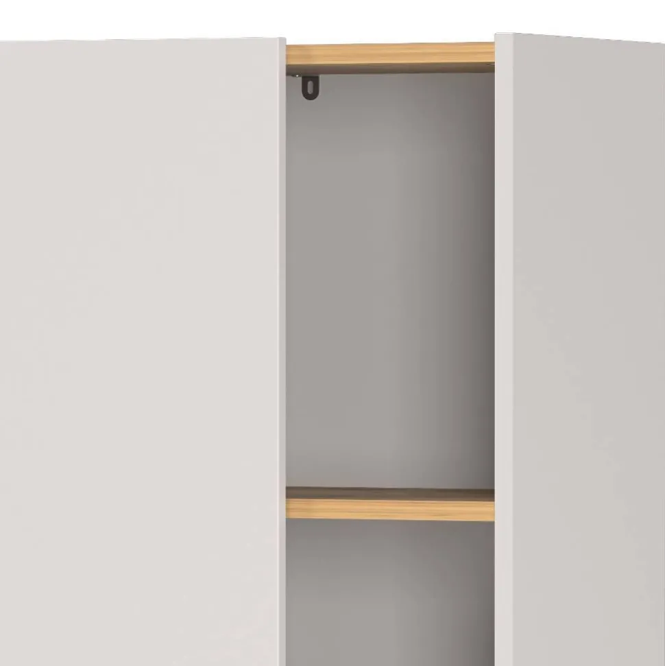 Aktenschrank in Hellgrau und Wildeiche Optik - Chiron