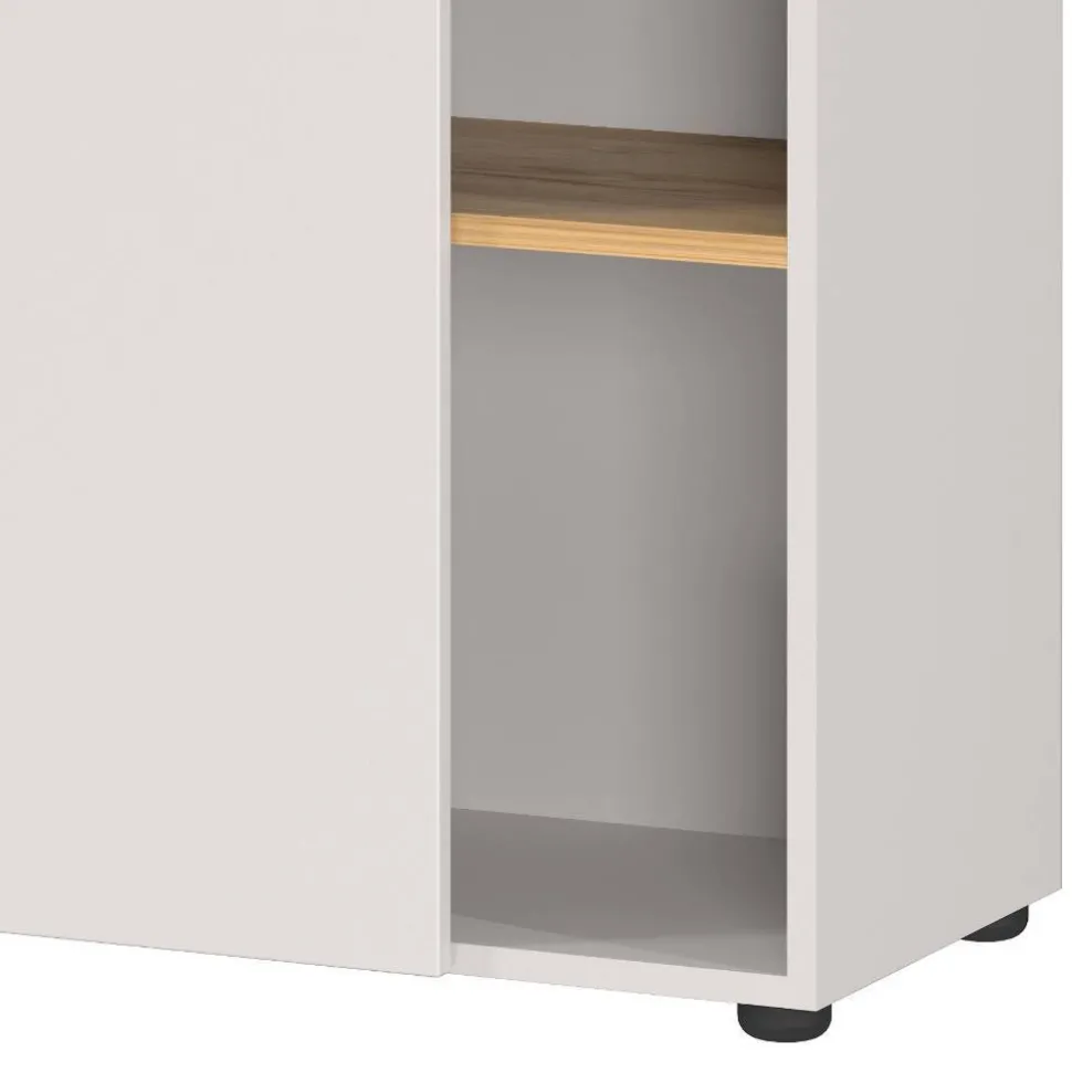 Aktenschrank in Hellgrau und Wildeiche Optik - Chiron