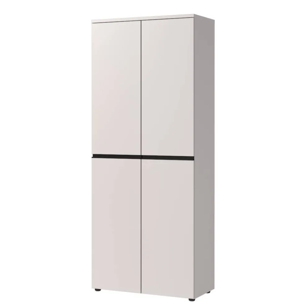 Aktenschrank in Hellgrau mit Schwarz - Great