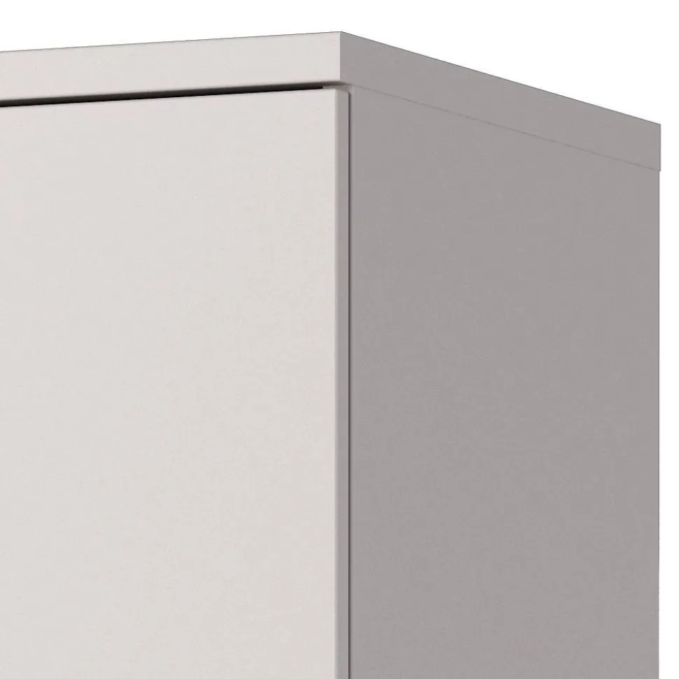 Aktenschrank in Hellgrau mit Schwarz - Great