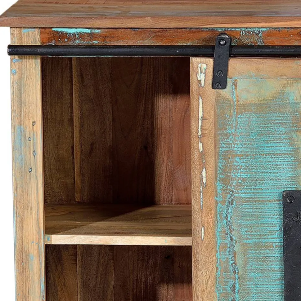 Altholz Kombikommode mit Schiebetüren - Jevilia