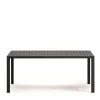 Alu Outdoor Tisch in Dunkelgrau - Lagusta
