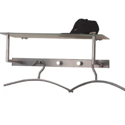 Alu Wandgarderobe mit Milchglas - Aldura