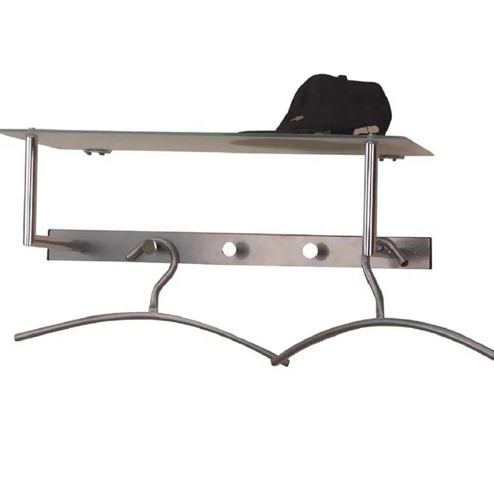 Alu Wandgarderobe mit Milchglas - Aldura