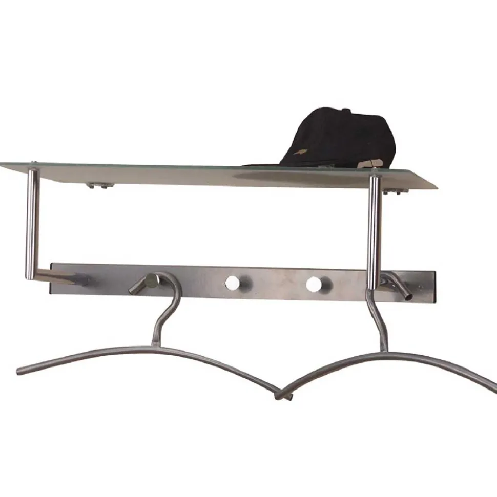 Alu Wandgarderobe mit Milchglas - Aldura