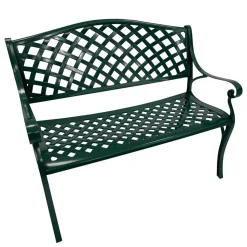 Aluminium Gartenbank in Dunkelgrün - Nisora