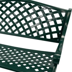 Aluminium Gartenbank in Dunkelgrün - Nisora