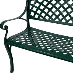 Aluminium Gartenbank in Dunkelgrün - Nisora