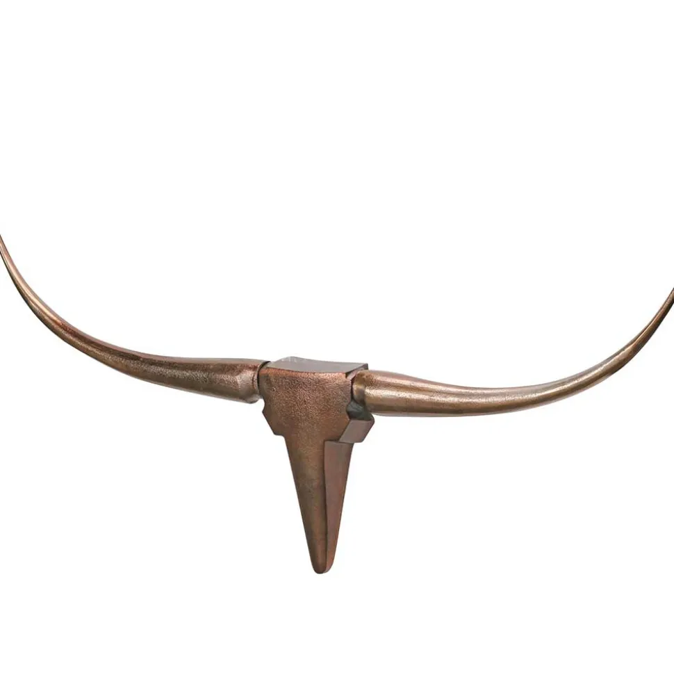 Aluminium Stier Schädel in Bronze - Cravus