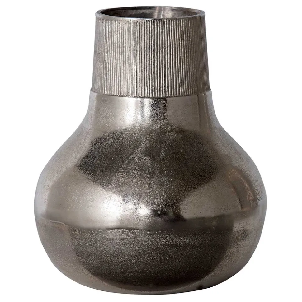 Aluminium Vasen in Silberfarben - Kisana (2er Set)