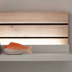 Anbauwand in Weiß mit Wildeiche - Varzino (dreiteilig)