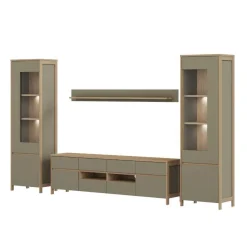 Anbauwand Kombination im Scandi Chic - Promo (vierteilig)