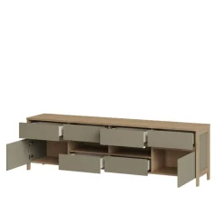 Anbauwand Kombination im Scandi Chic - Promo (vierteilig)