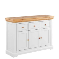 Anrichte in Weiß und Kiefer Natur - Saluts