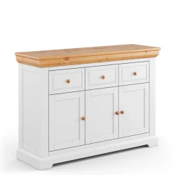 Anrichte in Weiß und Kiefer Natur - Saluts