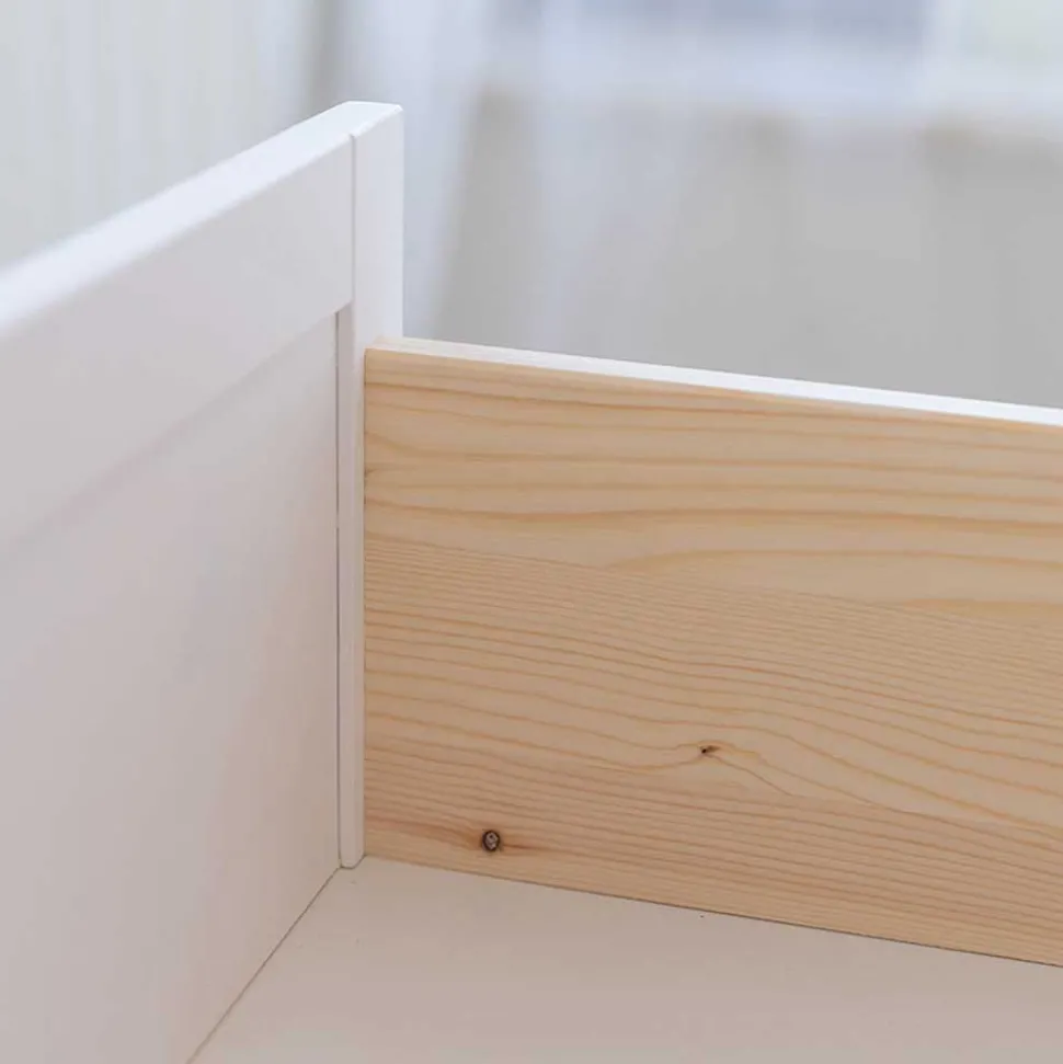 Anrichte in Weiß und Kiefer Natur - Saluts