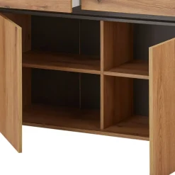 Anrichte in Wildeiche Optik und Anthrazit - Colomania