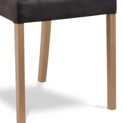 Anthrazit Polsterstühle aus Microfaser - Daricca (2er Set)