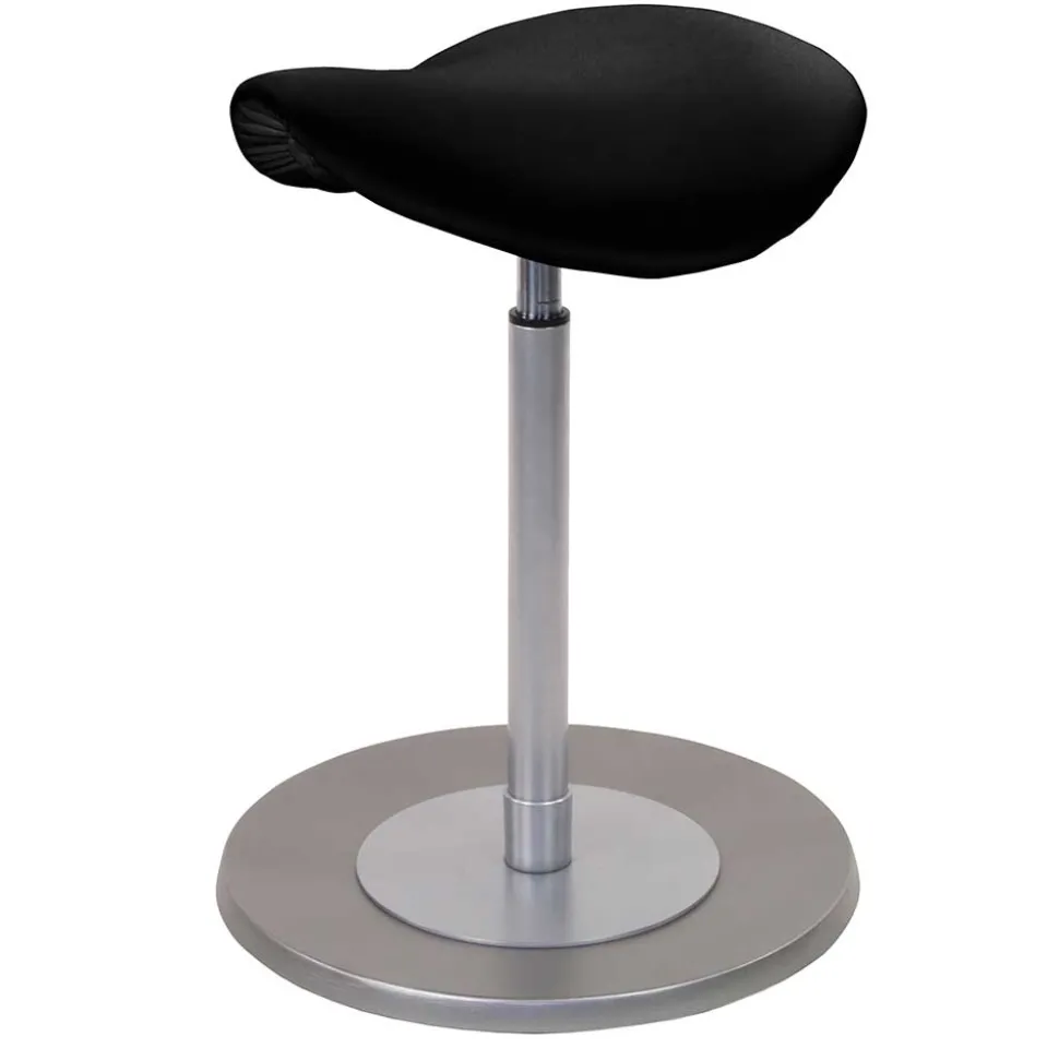 Arbeitshocker mit Sattelsitz in Schwarz - Simeona