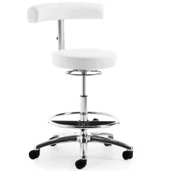 Arbeitsstuhl mit schmaler Lehne in Weiß - Smilen