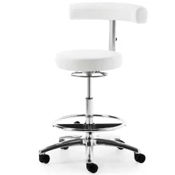 Arbeitsstuhl mit schmaler Lehne in Weiß - Smilen