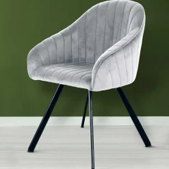 Armlehenstühle in Silber Grau - Ashento (2er Set)