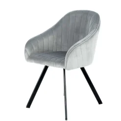 Armlehenstühle in Silber Grau - Ashento (2er Set)