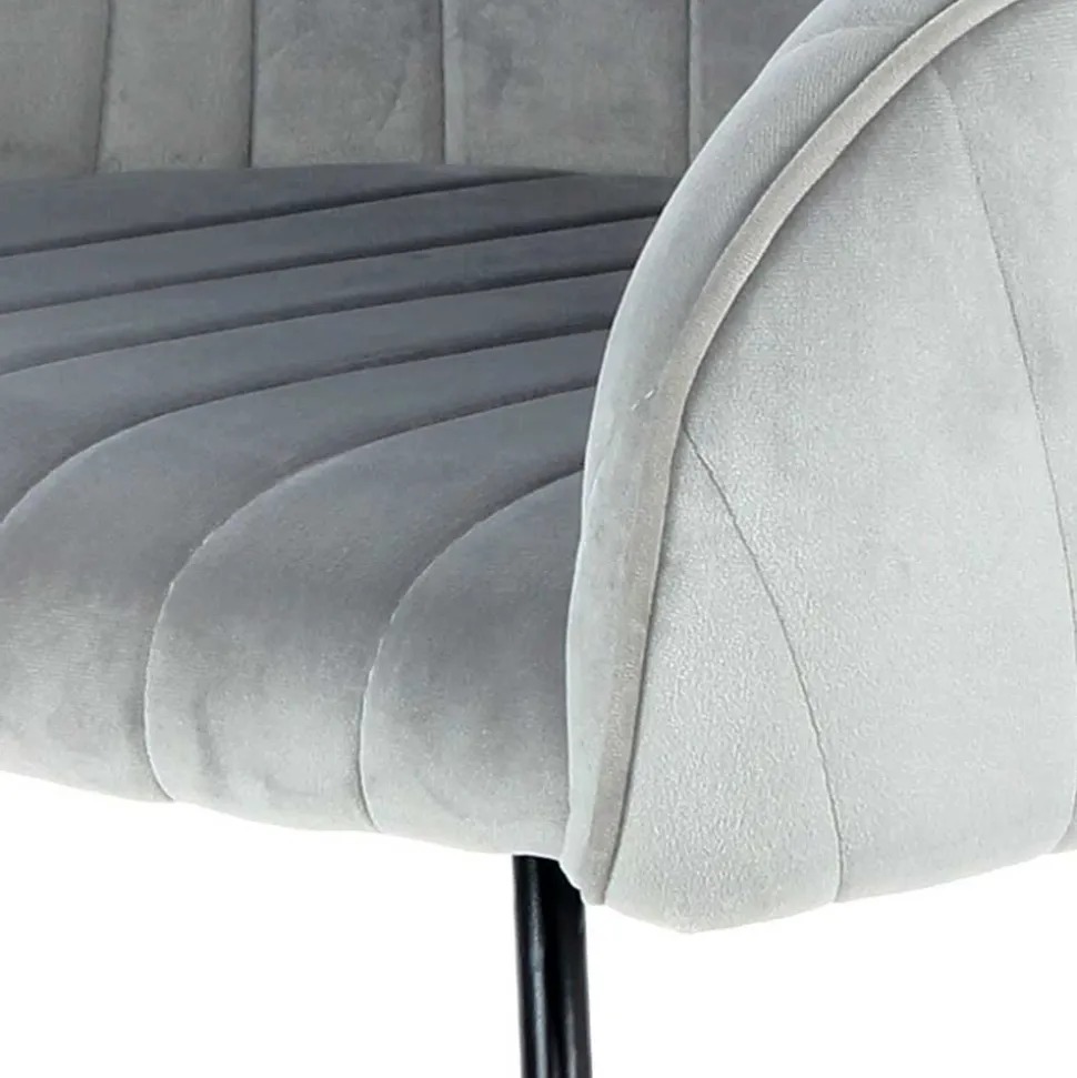 Armlehenstühle in Silber Grau - Ashento (2er Set)